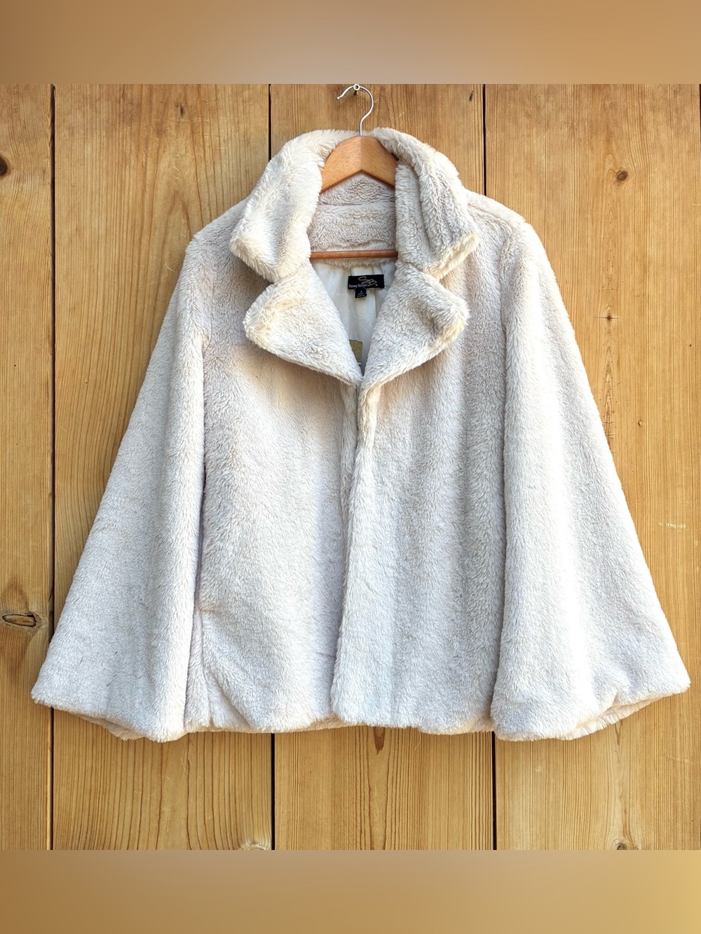 Susan Betro NWT Ivory Lined Teddy Jacket Sz Small